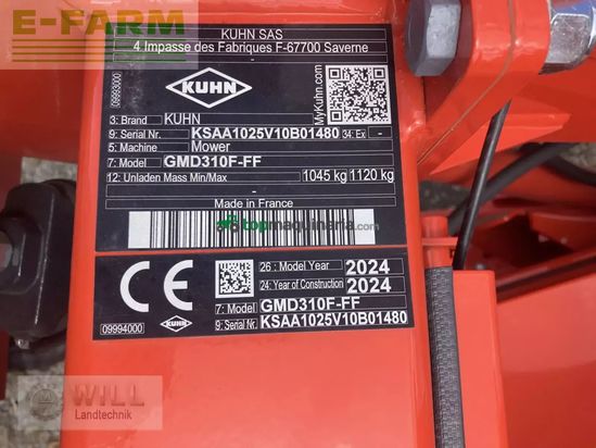 Cortacésped manual - Kuhn - gmd 310 ff