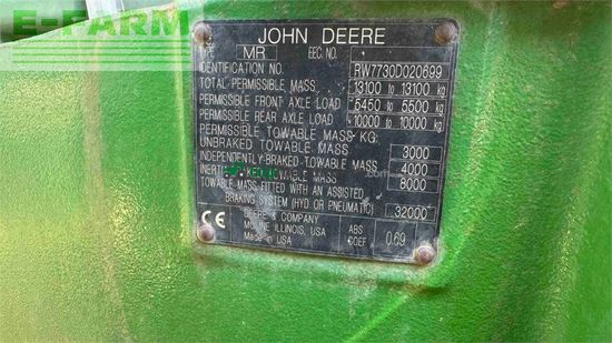 Tractor agrícola - John Deere - 7730
