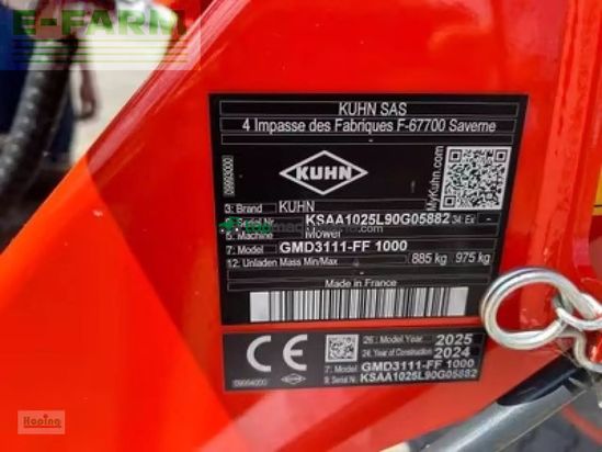 Cortacésped manual - Kuhn - gmd 3111-ff 1000