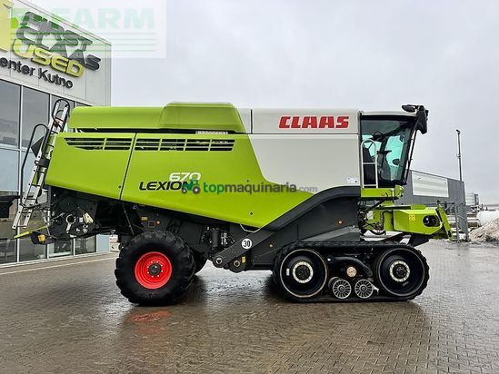 Cosechadora de Cereal - Claas - lexion 670 tt + v770