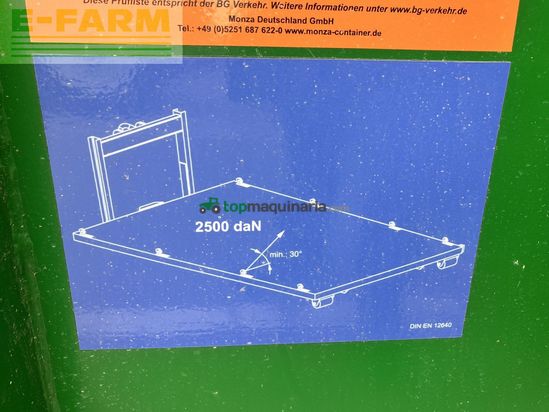 Remolqu agrícola -  - abrollcontainer monza 9,5 m³, 550x230x75cm