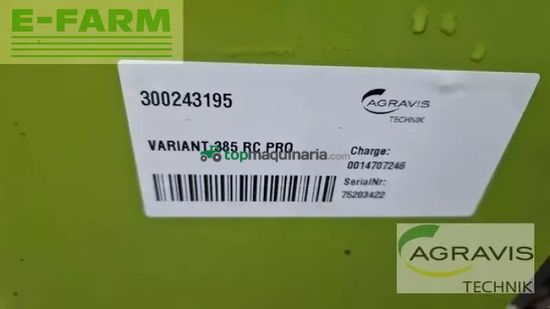 Empacadora gigant - Claas - variant 385 rc pro