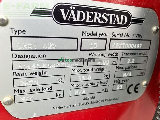 Grada de disco - Väderstad - carrier xt 425