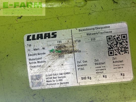 Cortacésped manual - Claas - disco 3200 f profil