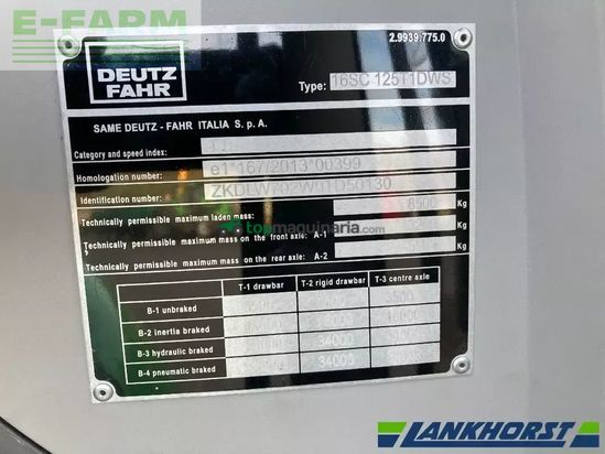Tractor agrícola - Deutz-Fahr - 6125 c rvshift