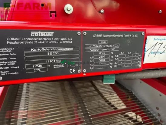 Cosechadora - arrancadora de patata - Grimme - se 260 ub