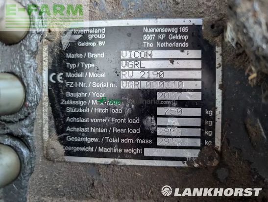 Empacadora gigant - Vicon - rv 2190