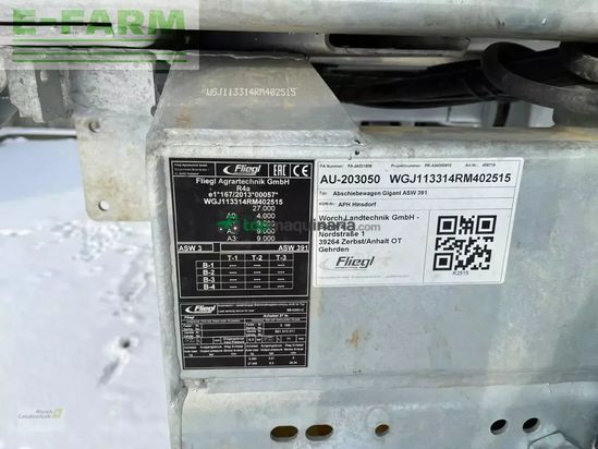 Cinta transportadora de forraje - Fliegl - asw 391 tridem