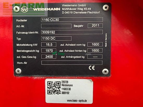Minicargadora - Weidemann - 1160cc30