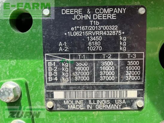 Tractor agrícola - John Deere - 6r215/ 6r 6215 garantie 04/202