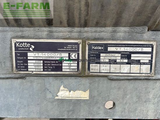 Cuba de purin - Kotte - vt 1400/5