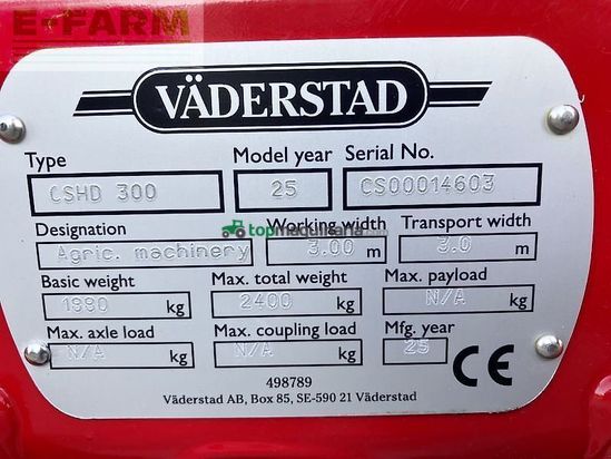 Cultivador - Väderstad - cultus 300 hd