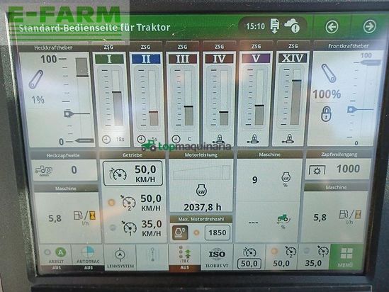 Tractor agrícola - John Deere - 6250r - reifendruckregelanlage