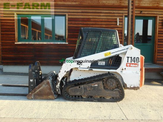 Minicargadora - Bobcat - t140 highflow mit vollkabine + schaufel + gabel