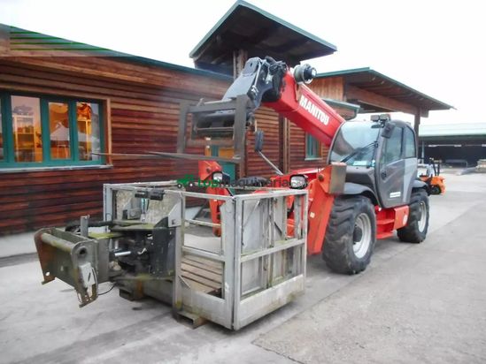 Telescopica - Manitou - mt1440 ( 14m 4t ) arbeitskorb + gabel