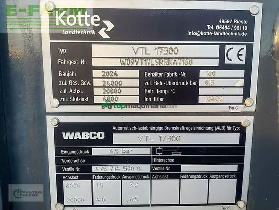 Equipamiento / accesorio - Kotte - garant vt 17300 18,75cm reihenabstand