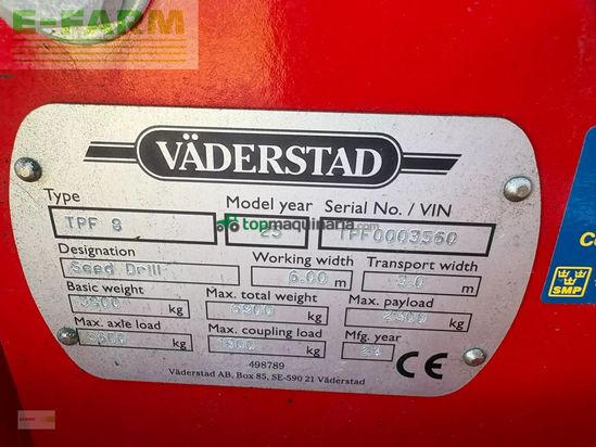 Sembradora monograno mecanica - Väderstad - tempo tpf 8