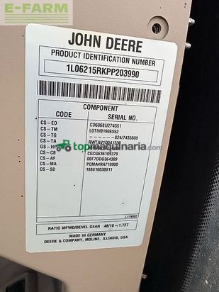 Tractor agrícola - John Deere - 6r 215 *garantieverlängerung*
