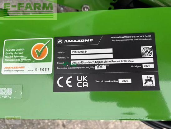 Sembradora monograno mecanica - Amazone - precea 6000-2cc super