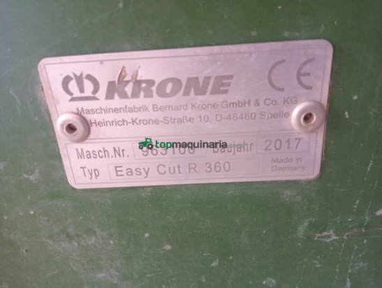 Segadora acondicionada - Krone - Easy Cut R360