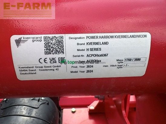 Grada rotativa - Kverneland - rotorkopeg h-series 300, pakkerwals en hef