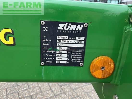 Cabezal - John Deere - 625x inkl. zürn schneidwerkswagen