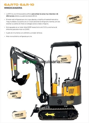 EXCAVADAORA KUBOTA ORUGA GIRATORIA 1000 Kg DIÉSEL