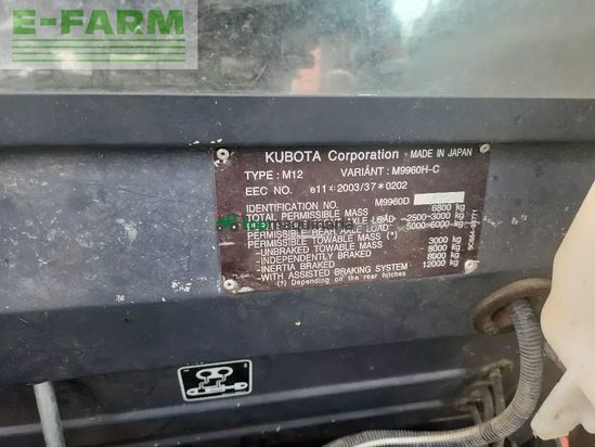 Tractor agrícola - Kubota - m9960