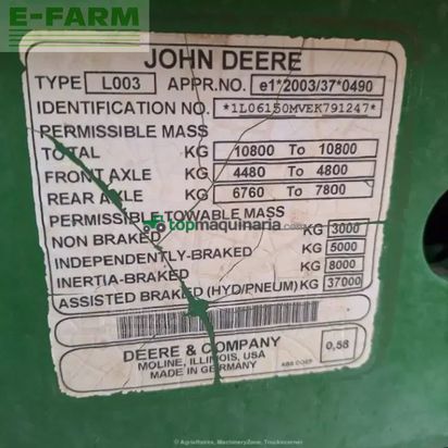 Tractor agrícola - John Deere - 6150 m
