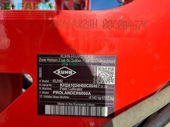 Cultivador - Kuhn - prolander 6000 a