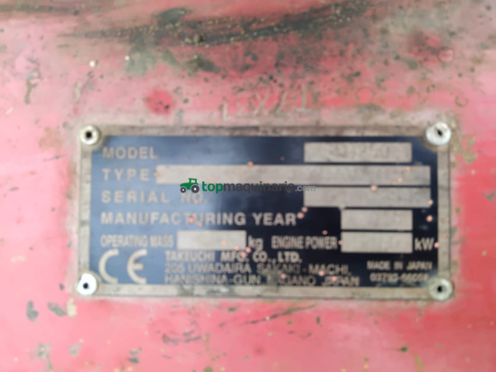 Miniexcavadora TAKEUCHI TB250