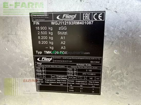 Volquet - Fliegl - tmk 190 fox mulde