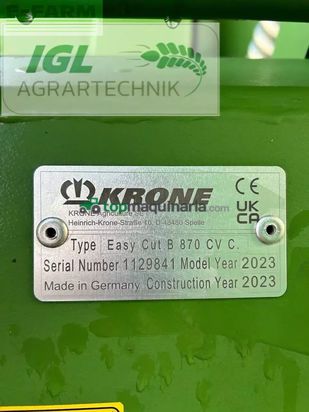 Cortacésped manual - Krone - easycut b 870 cv collect