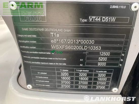 Tractor agrícola - Deutz-Fahr - 6185 ttv / ms greenw inkl. rtk antenne