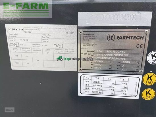 Volquet - Farmtech - tdk 1500 s
