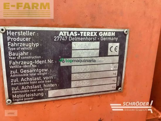 Excavadora -  - terex - mobilbagger tw 160