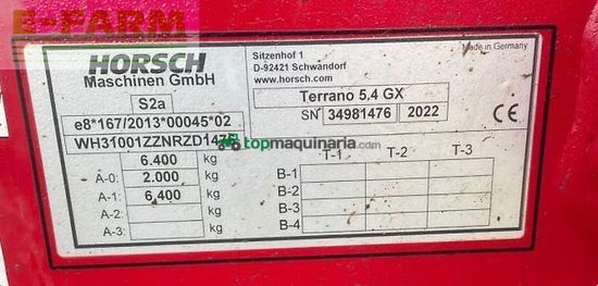 Cultivador - Horsch - terrano 5.4 gx