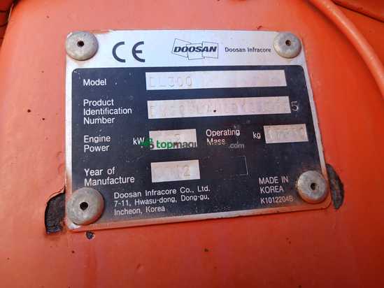 Palas cargadora DOOSAN DL300