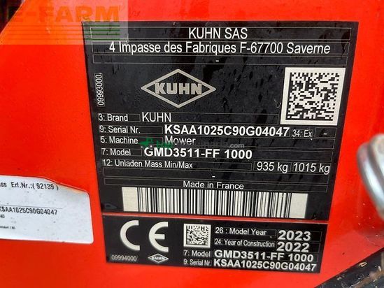 Cortacésped manual - Kuhn - gmd 3511 ff - preisreduziert