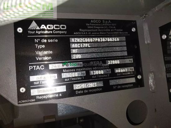 Cosechadora de Cereal - Massey Ferguson - ideal 7 pl sans coupe