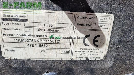 Cabezal - New Holland - 470 fi (kemper 375)