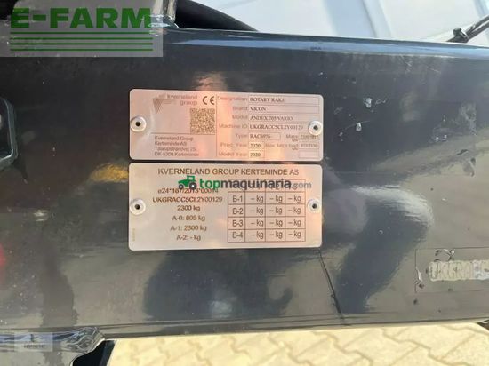 Rastrillo - Vicon - andex 705 vario