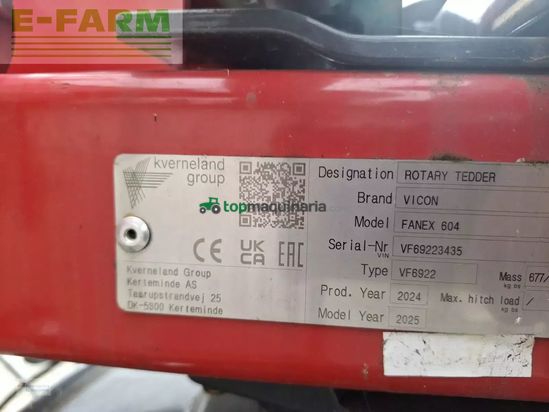 Henificador - Vicon - fanex 604 compactline