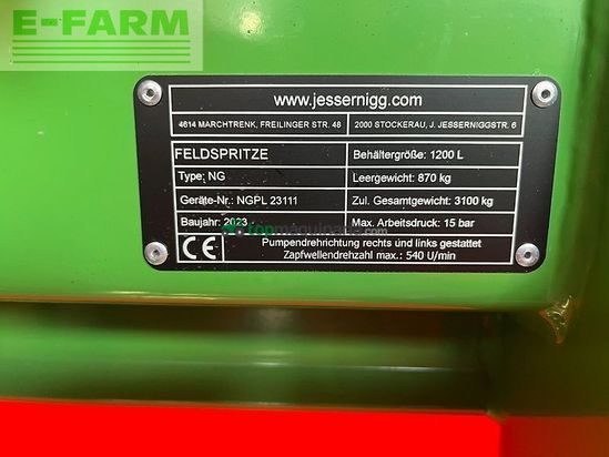 Atomizador - Jessernigg - s ng pl 1.200 liter ausstellungsmaschine