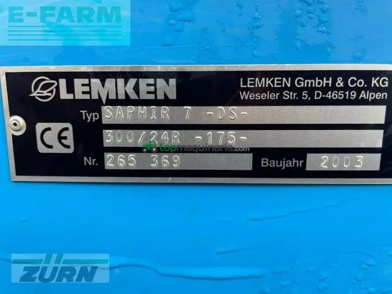 Combinado de siembra - Lemken - zirkon 8/300 + saphir 7 ds