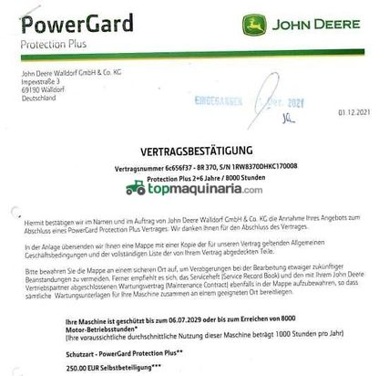 Tractor agrícola - John Deere - 8r 370