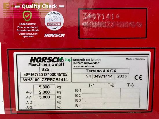 Cultivador - Horsch - terrano 4.4 gx
