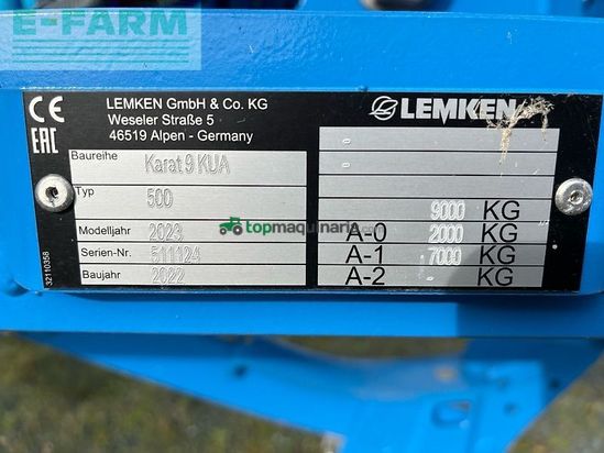 Cultivador - Lemken - karat 9/500 kua
