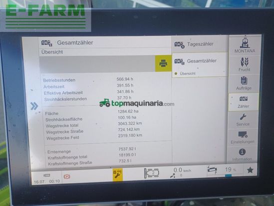 Cosechadora de Cereal - Claas - trion 750 montana + v 770 laserpilot