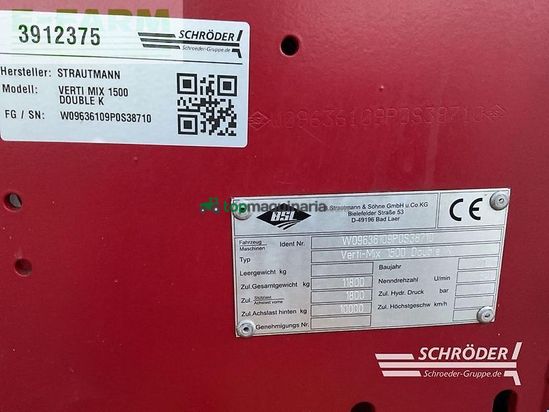 Remolqu esparcidor - Strautmann - verti mix 1500 double k